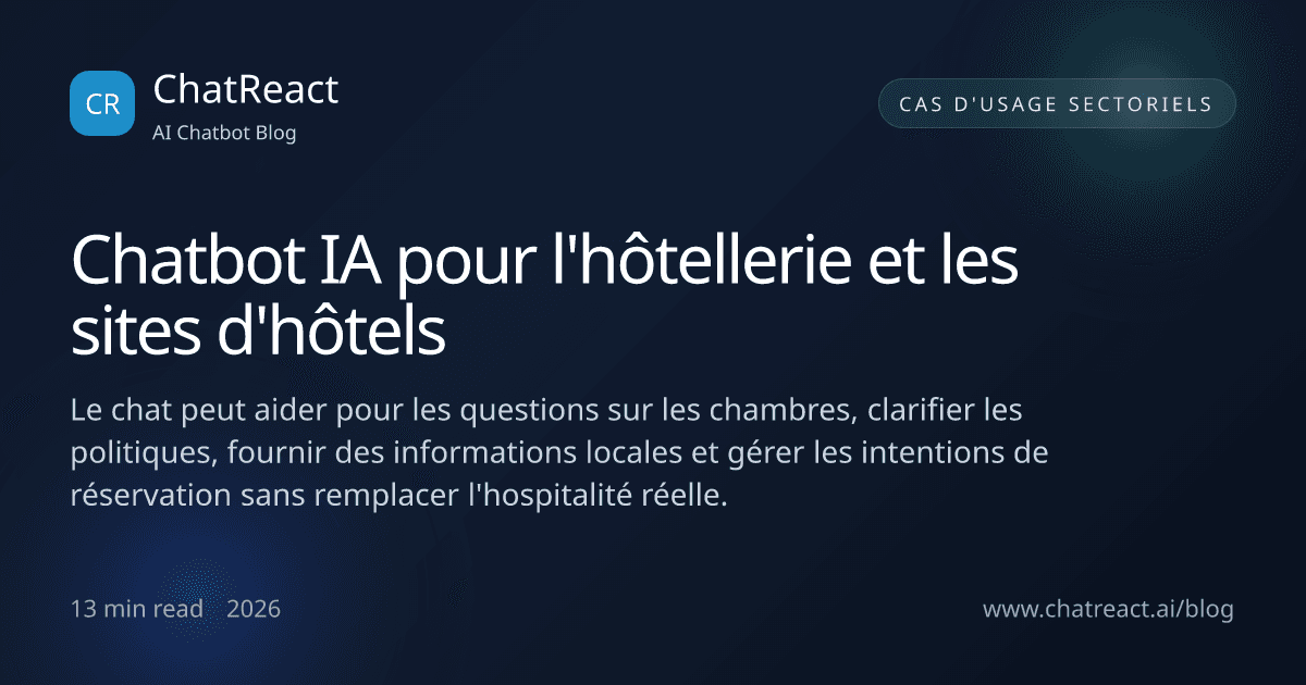 Illustration de l'article Chatbot IA pour l'hôtellerie et les sites d'hôtels