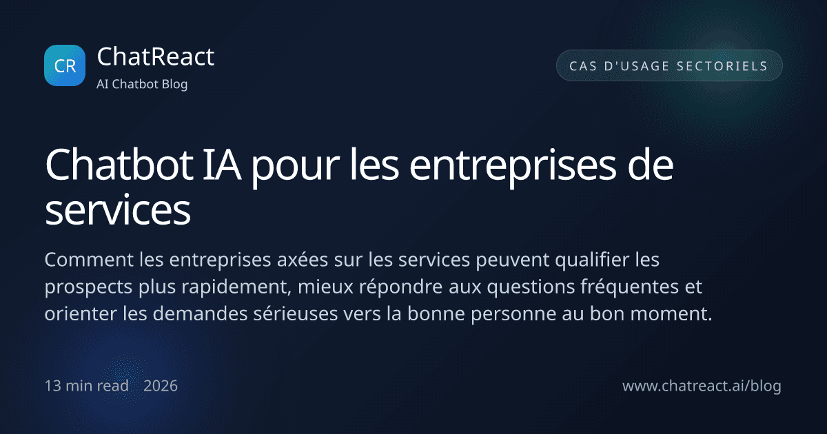 Illustration d'article Chatbot IA pour les entreprises de services