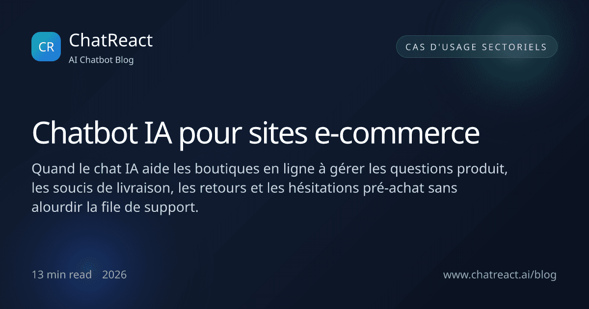 Illustration de l'article sur les chatbots IA pour sites e-commerce