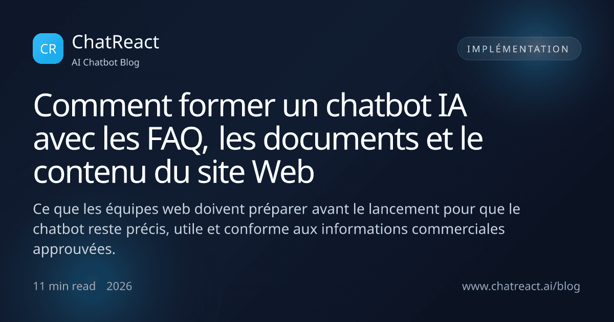 Illustration de l'article « Comment former un chatbot IA avec les FAQ, les documents et le contenu du site Web »