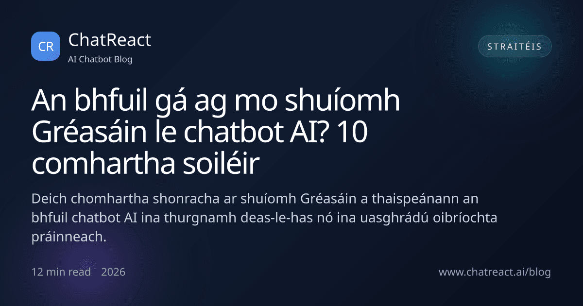 Léiriú don alt 'An bhfuil gá ag mo shuíomh Gréasáin le chatbot AI? 10 comhartha soiléir'