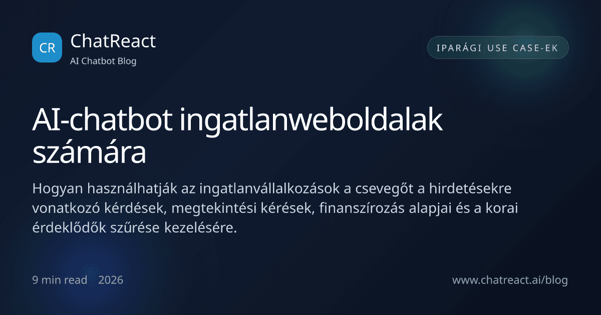 Illusztráció az AI-chatbot ingatlanweboldalaknak című cikkhez