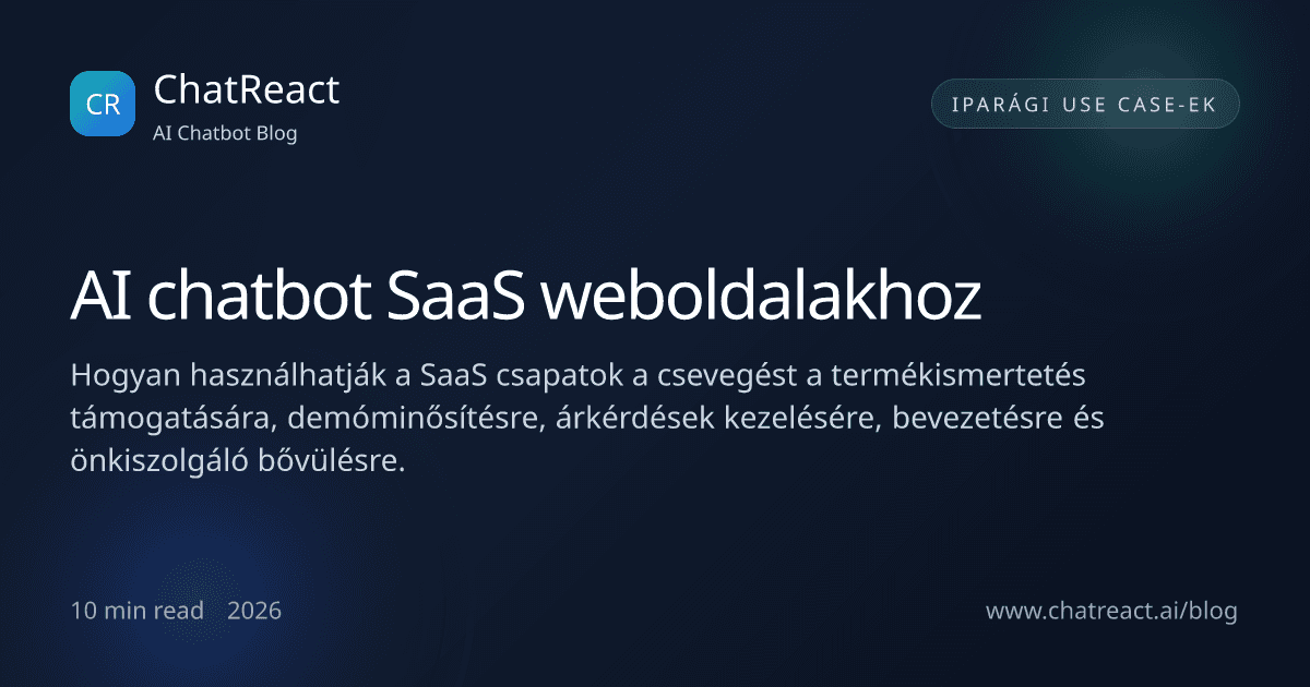 AI chatbot SaaS weboldalakhoz készült illusztráció