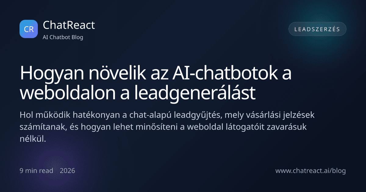 Cikkillusztráció: Hogyan növelik az AI-chatbotok a weboldalon a leadgenerálást