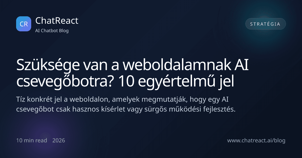 Szüksége van a weboldalamnak AI csevegőbotra? 10 egyértelmű jel cikkillusztráció