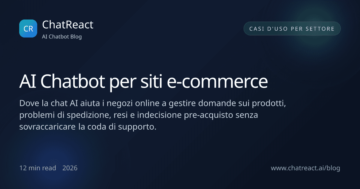 Illustrazione dell'articolo AI Chatbot per siti e-commerce
