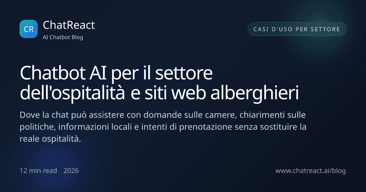 Illustrazione dell'articolo Chatbot AI per il settore dell'ospitalità e siti web alberghieri