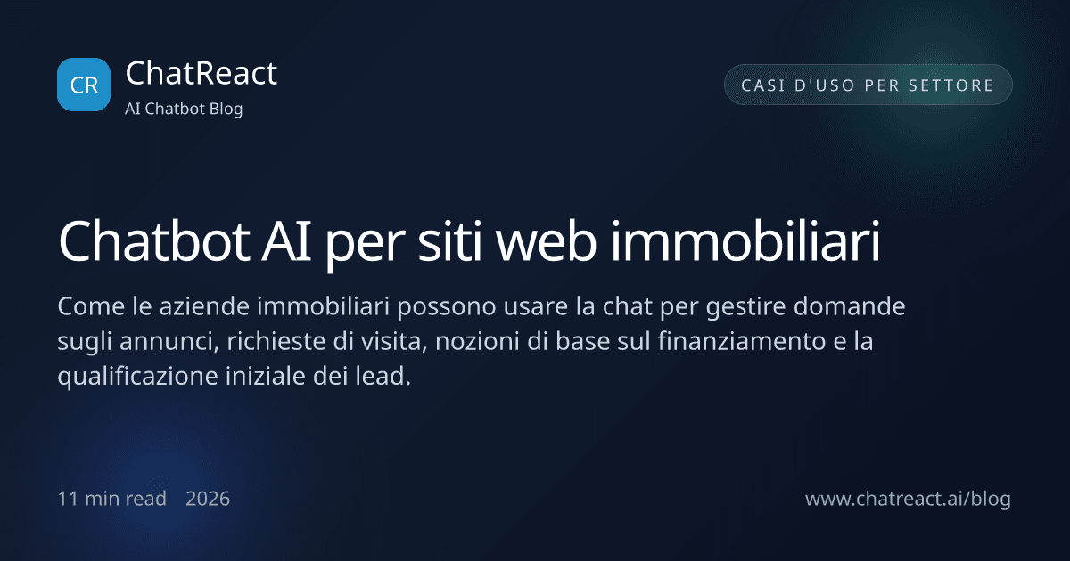 Illustrazione articolo Chatbot AI per siti web immobiliari
