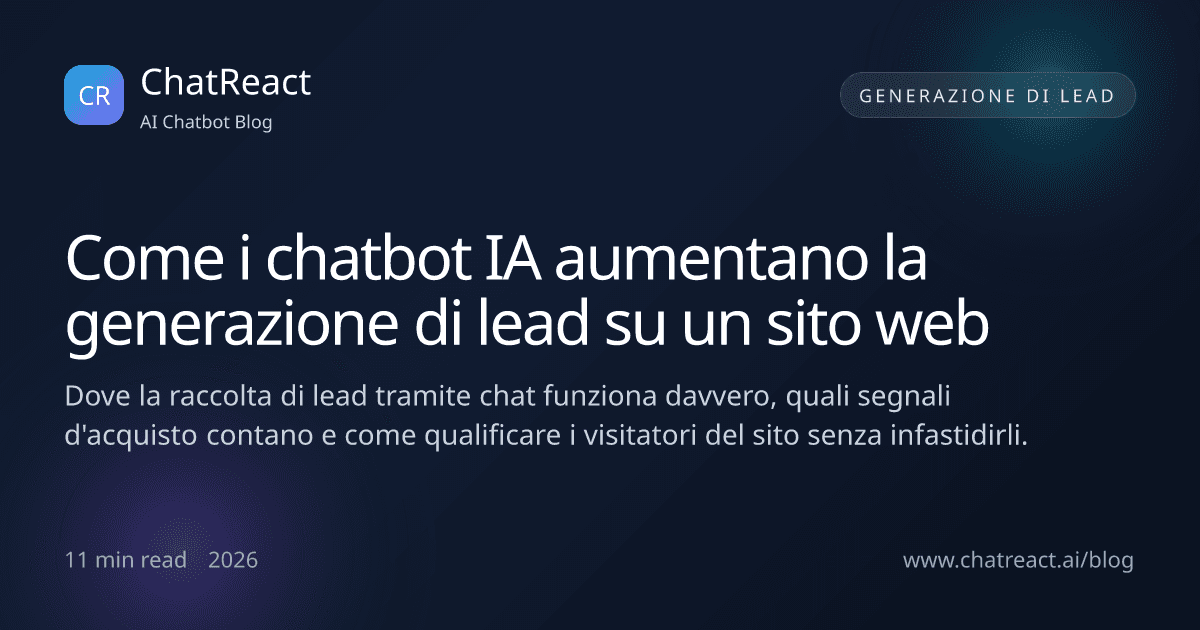 Illustrazione dell'articolo Come i chatbot IA aumentano la generazione di lead su un sito web