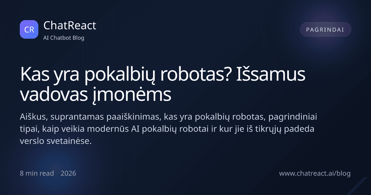 Kas yra pokalbių robotas? straipsnio iliustracija