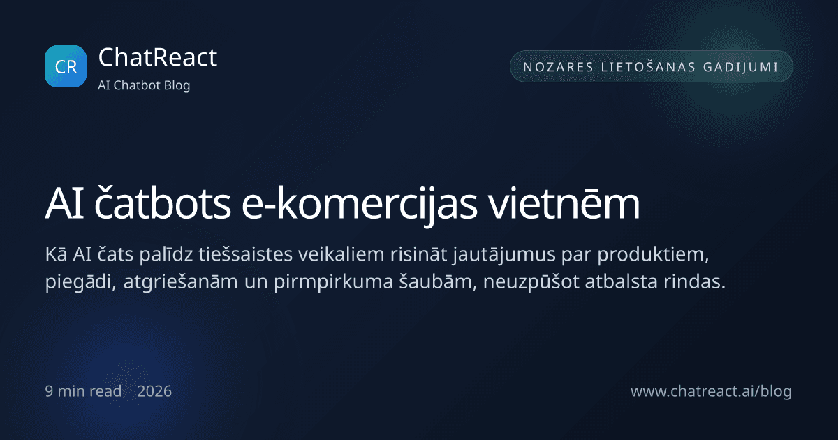 Ilustrācija: AI čatbots e-komercijas vietnēm
