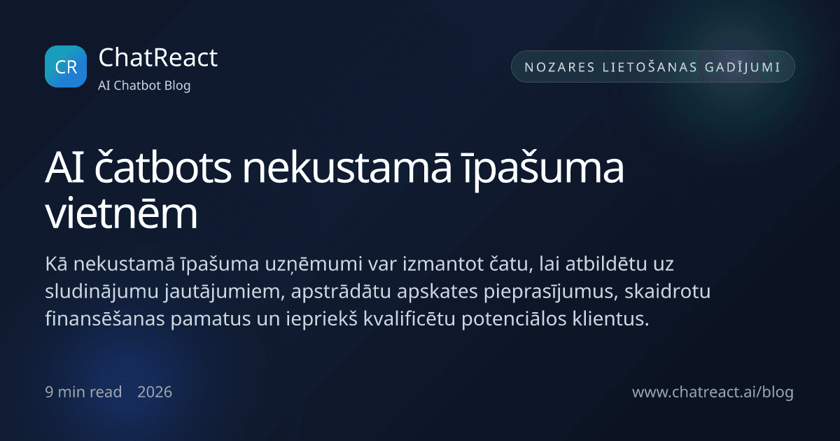 Ilustrācija: AI čatbots nekustamā īpašuma vietnēm