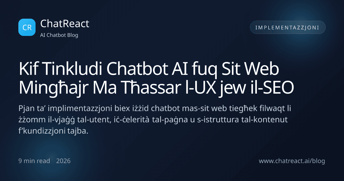Illustrazzjoni tal-artiklu Kif Tinkludi Chatbot AI fuq Sit Web Mingħajr Ma Tħassar l-UX jew il-SEO