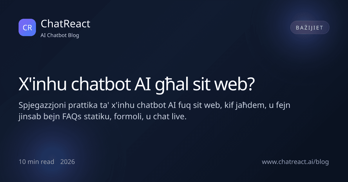 Illustrazzjoni tal-artiklu 'X'inhu chatbot AI għal sit web?'