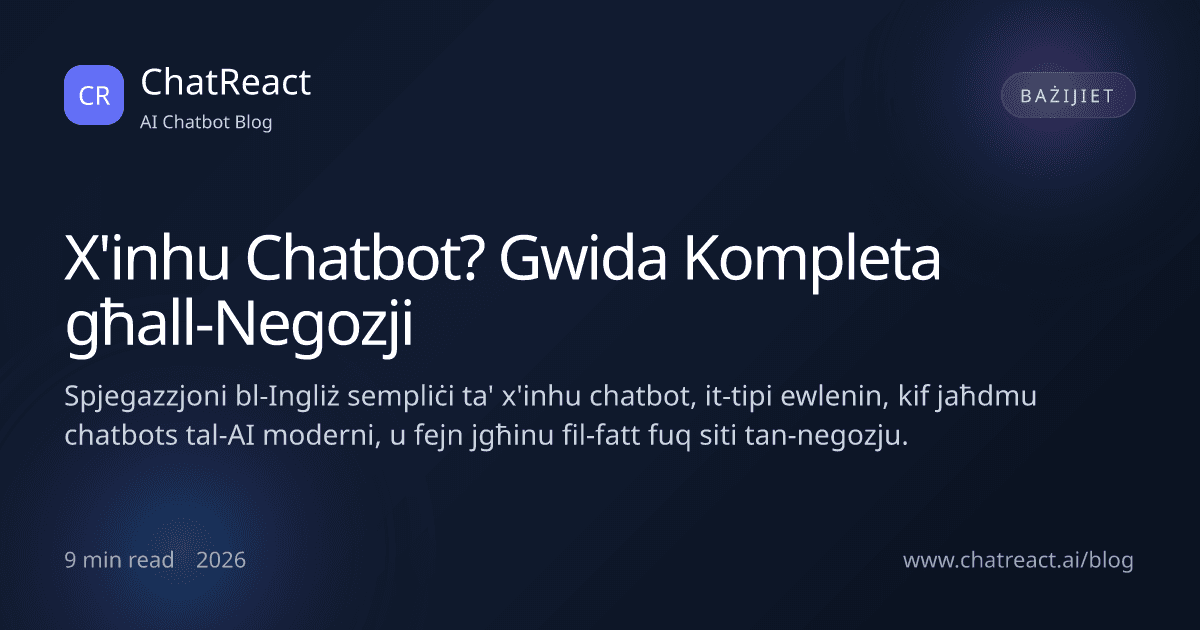 Illustrazzjoni tal-artiklu 'X'inhu Chatbot?'