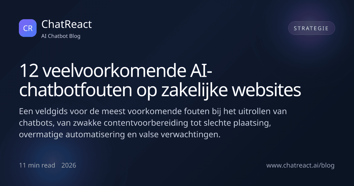 Illustratie bij het artikel '12 veelvoorkomende AI-chatbotfouten op zakelijke websites'