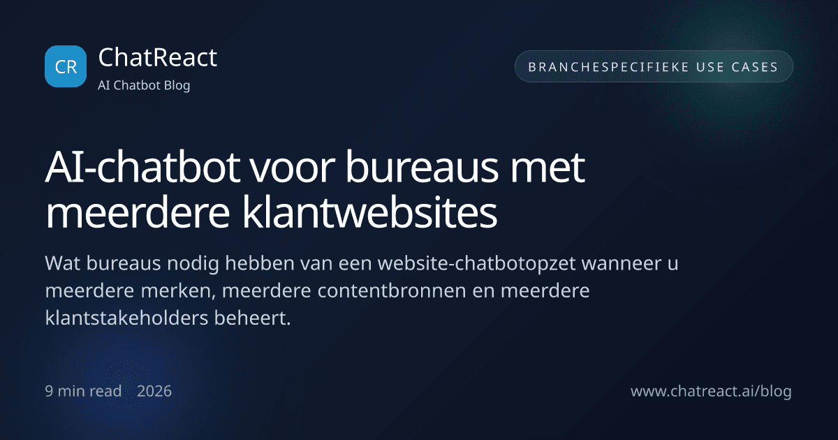 Illustratie bij het artikel AI-chatbot voor bureaus met meerdere klantwebsites