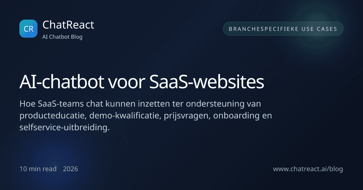 Illustratie bij het artikel over AI-chatbot voor SaaS-websites