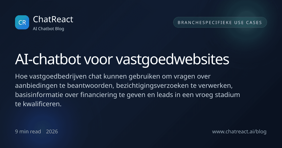 Illustratie bij artikel over AI-chatbot voor vastgoedwebsites