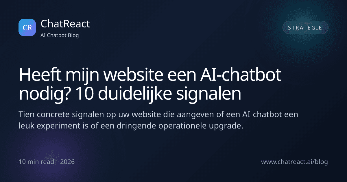 Illustratie bij het artikel 'Heeft mijn website een AI-chatbot nodig? 10 duidelijke signalen'
