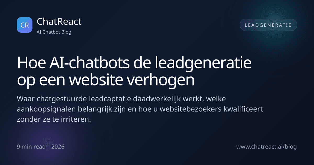 Illustratie bij het artikel Hoe AI-chatbots de leadgeneratie op een website verhogen