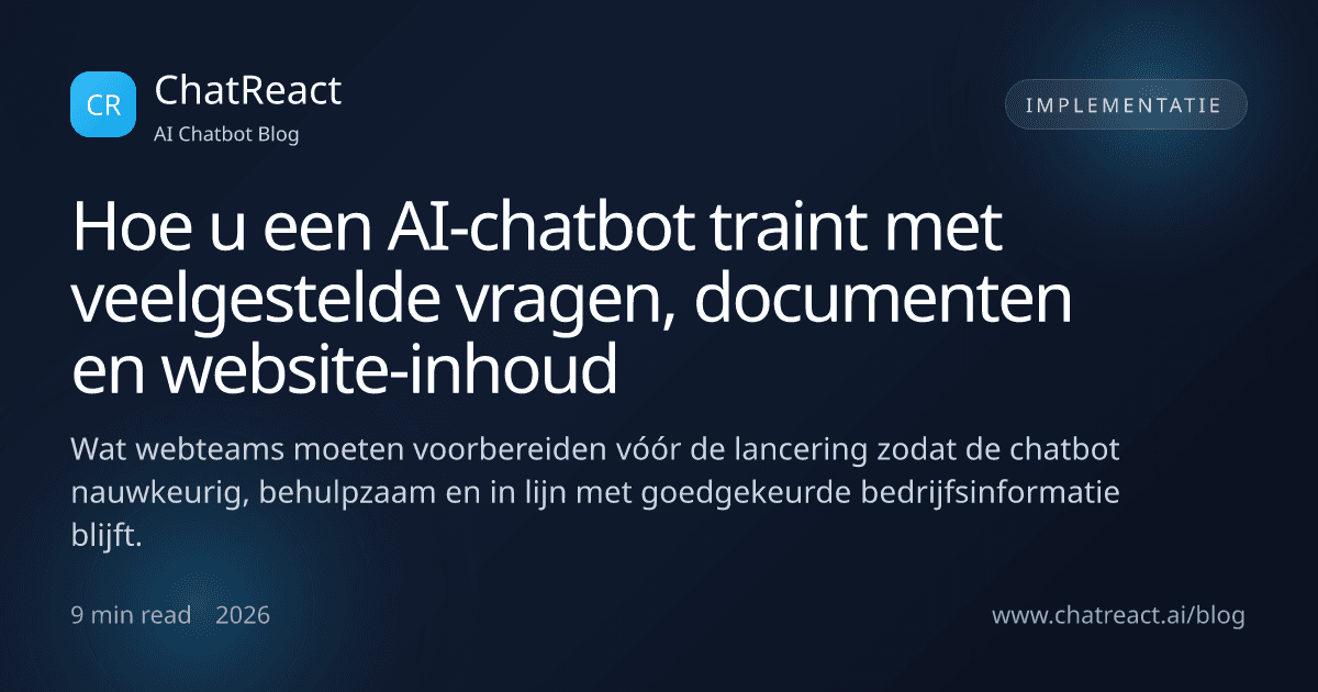 Illustratie bij het artikel 'Hoe u een AI-chatbot traint met veelgestelde vragen, documenten en website-inhoud'
