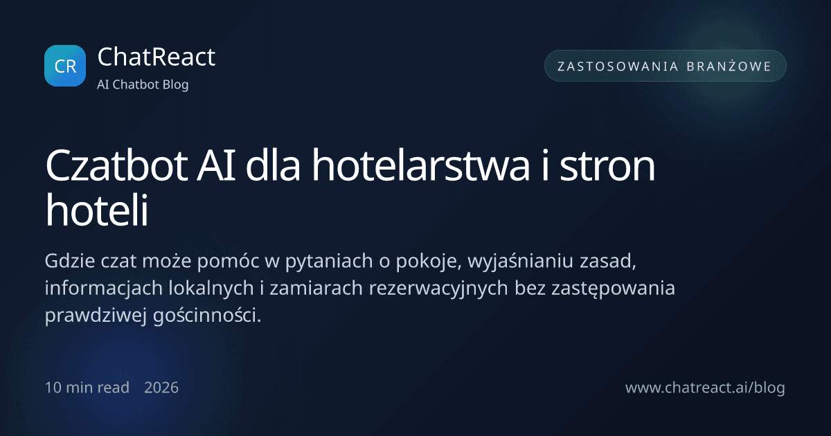 Ilustracja artykułu: Czatbot AI dla hotelarstwa i stron hoteli