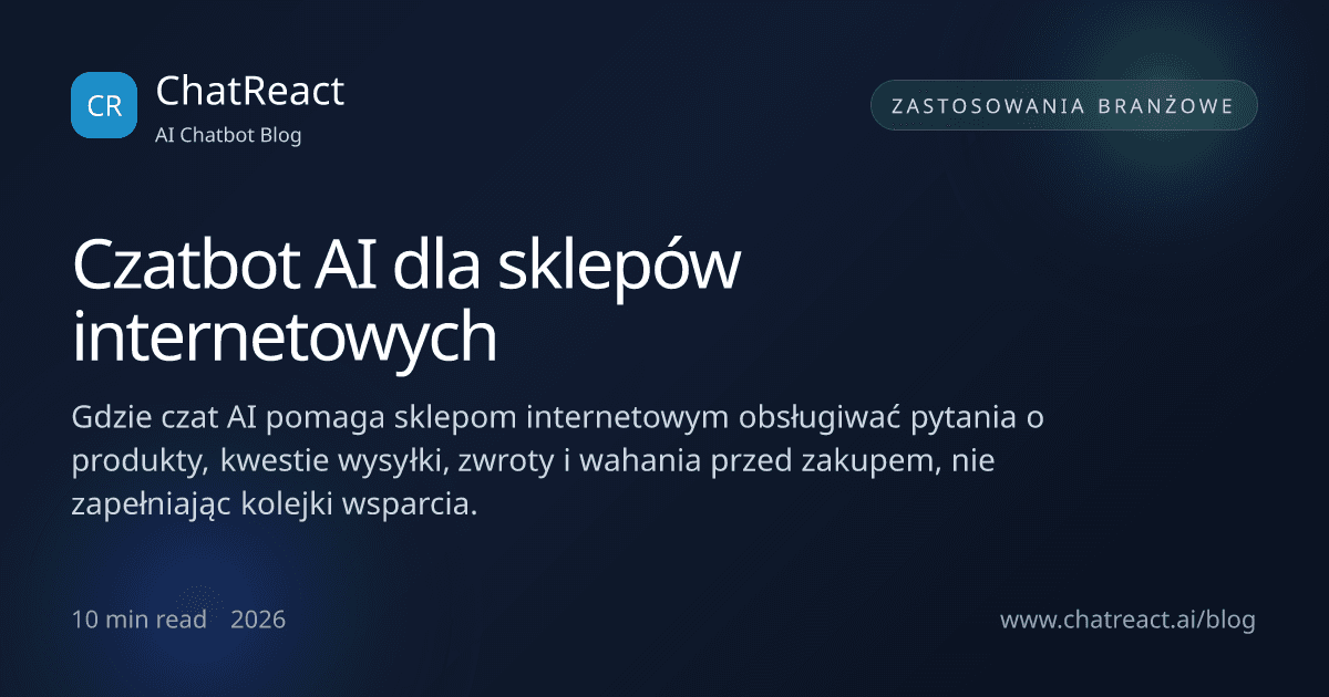 Ilustracja artykułu: Czatbot AI dla sklepów internetowych