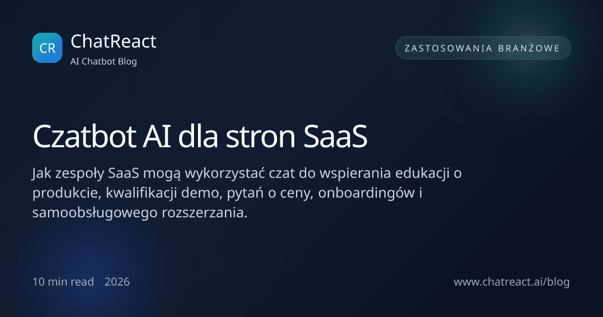Ilustracja artykułu: Czatbot AI dla stron SaaS