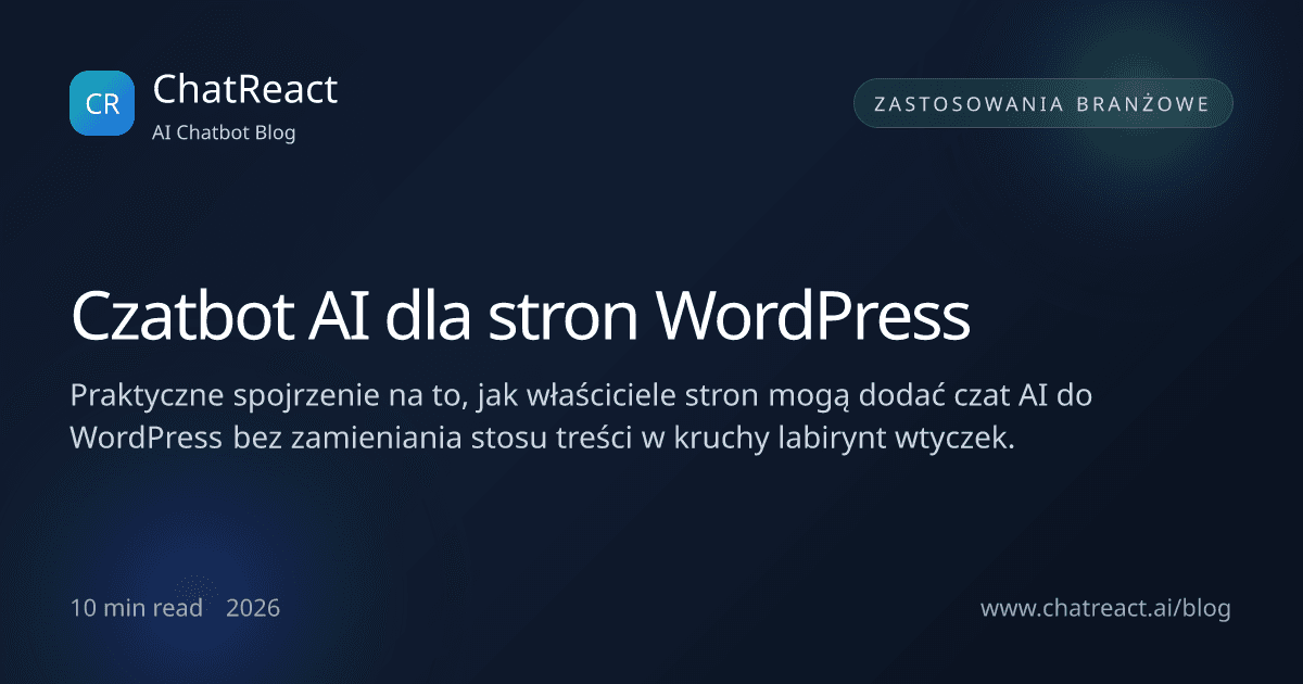 Ilustracja artykułu o czatbocie AI dla stron WordPress
