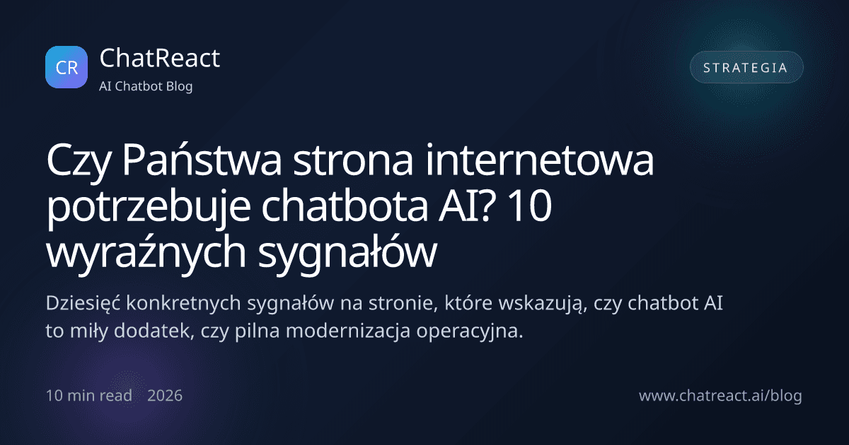Ilustracja artykułu: Czy Państwa strona potrzebuje chatbota AI? 10 wyraźnych sygnałów