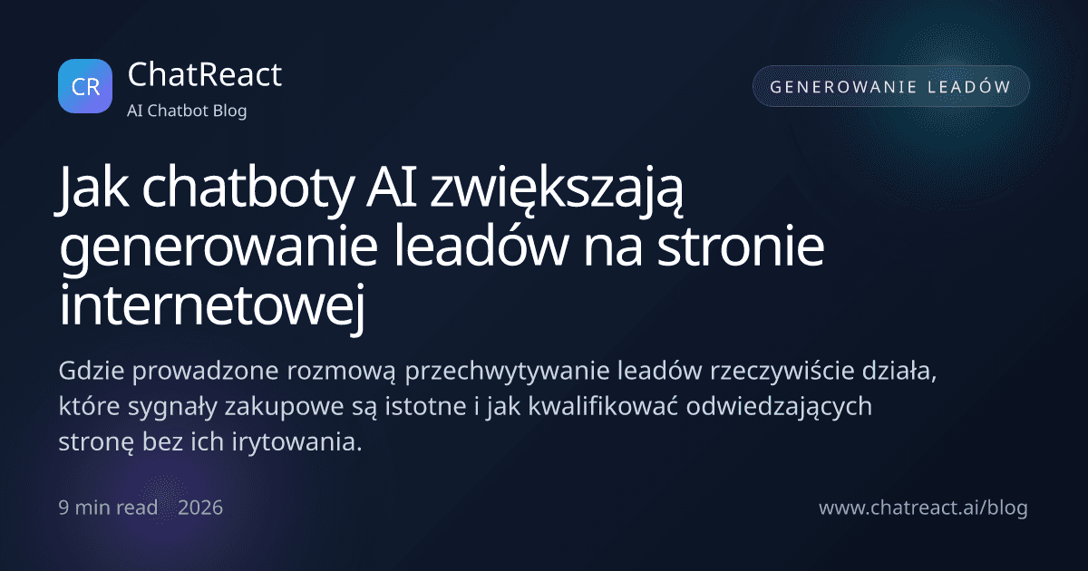 Ilustracja artykułu „Jak chatboty AI zwiększają generowanie leadów na stronie internetowej”