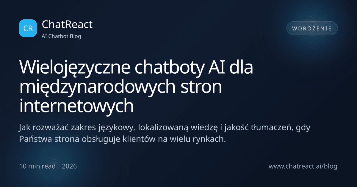 Ilustracja artykułu: Wielojęzyczne chatboty AI dla międzynarodowych stron internetowych