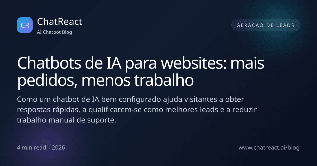Ilustração de chatbot de IA para website que gera mais pedidos com menos trabalho manual