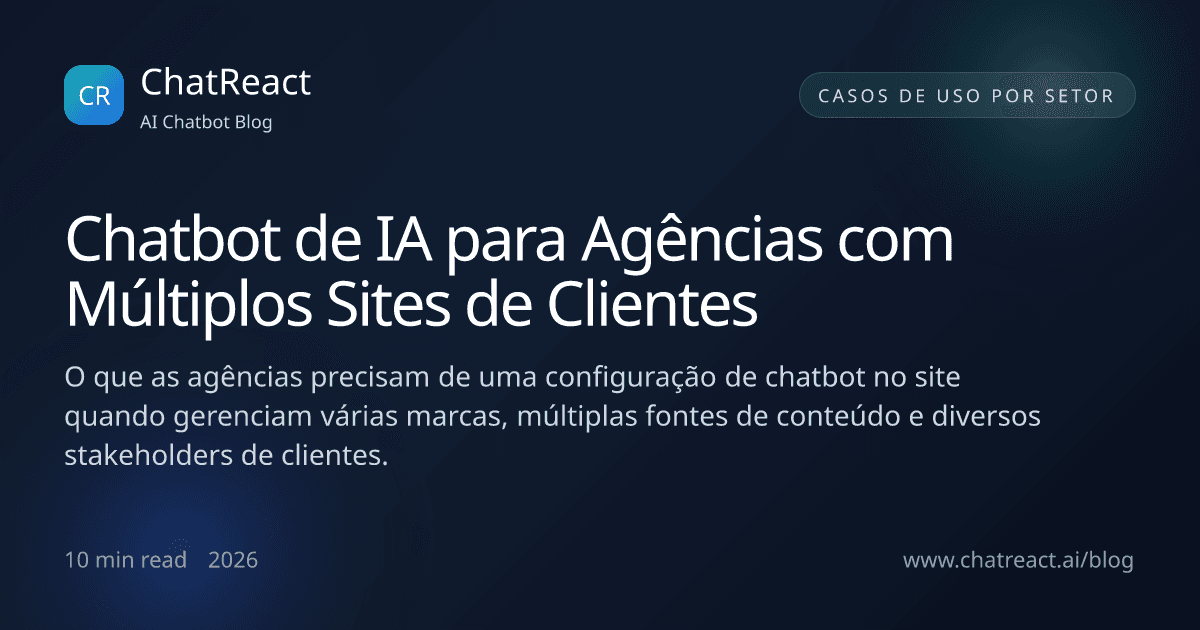 Ilustração do artigo Chatbot de IA para Agências com Múltiplos Sites de Clientes