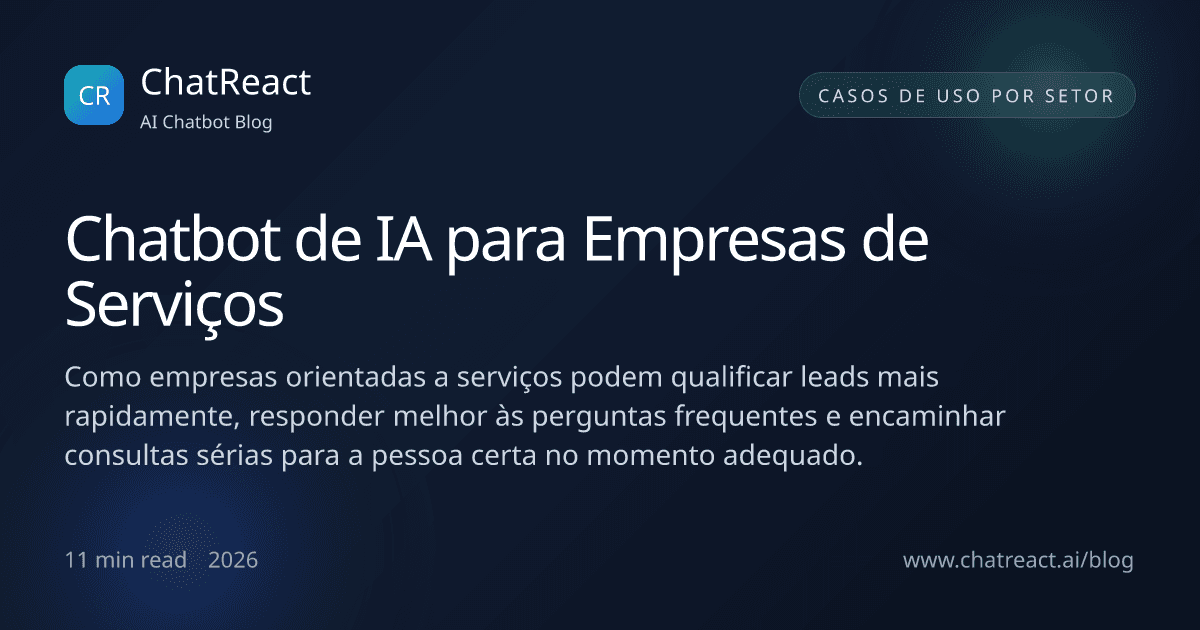 Ilustração do artigo Chatbot de IA para Empresas de Serviços