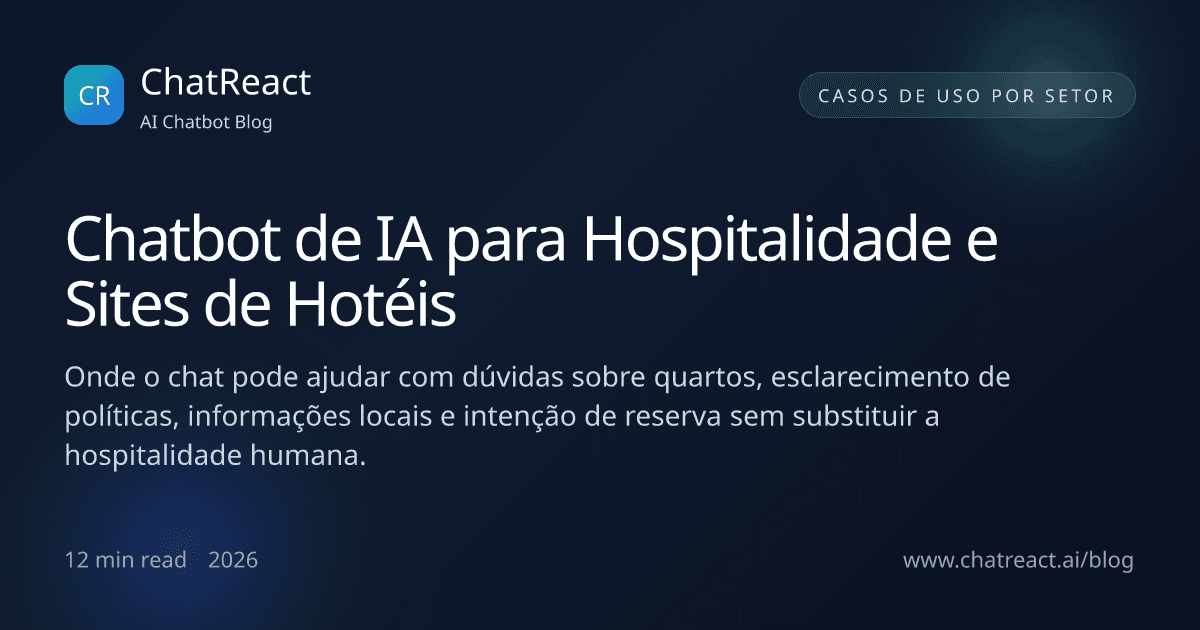 Ilustração do artigo Chatbot de IA para Hospitalidade e Sites de Hotéis