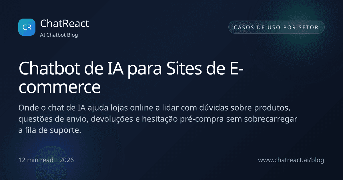 Ilustração do artigo Chatbot de IA para Sites de E-commerce