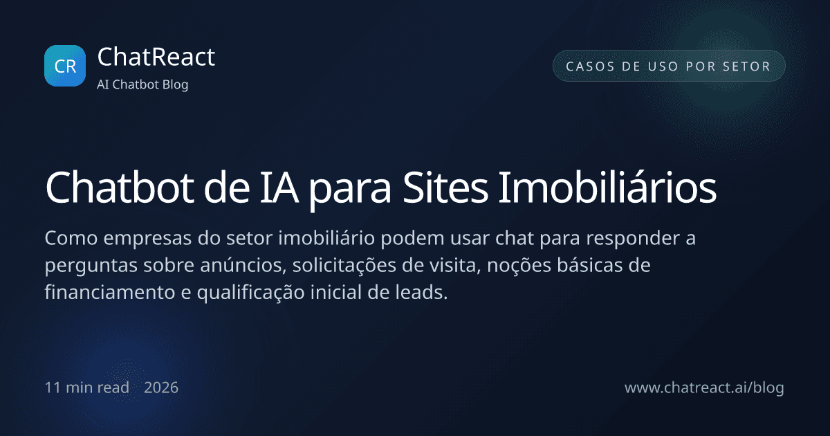 Ilustração do artigo Chatbot de IA para Sites Imobiliários