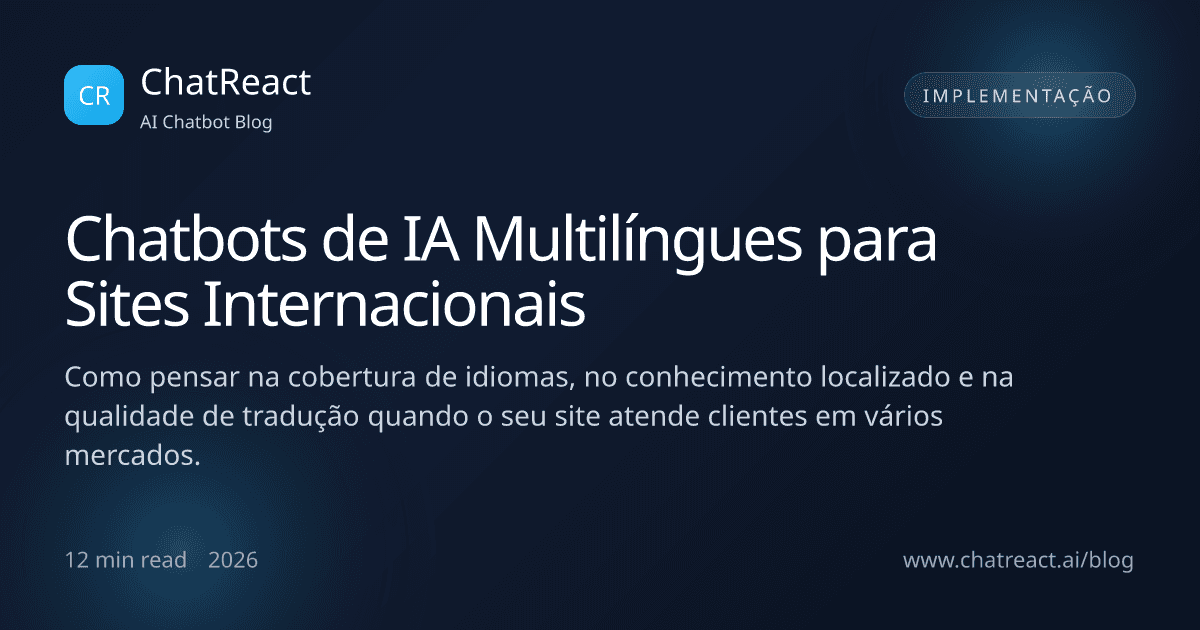 Ilustração do artigo Chatbots de IA Multilíngues para Sites Internacionais