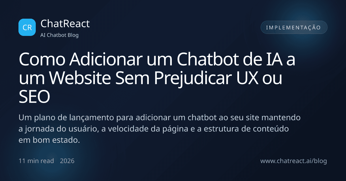 Ilustração do artigo Como Adicionar um Chatbot de IA a um Website Sem Prejudicar UX ou SEO