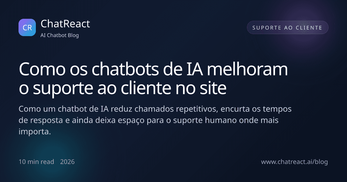 Ilustração do artigo Como os chatbots de IA melhoram o suporte ao cliente no site