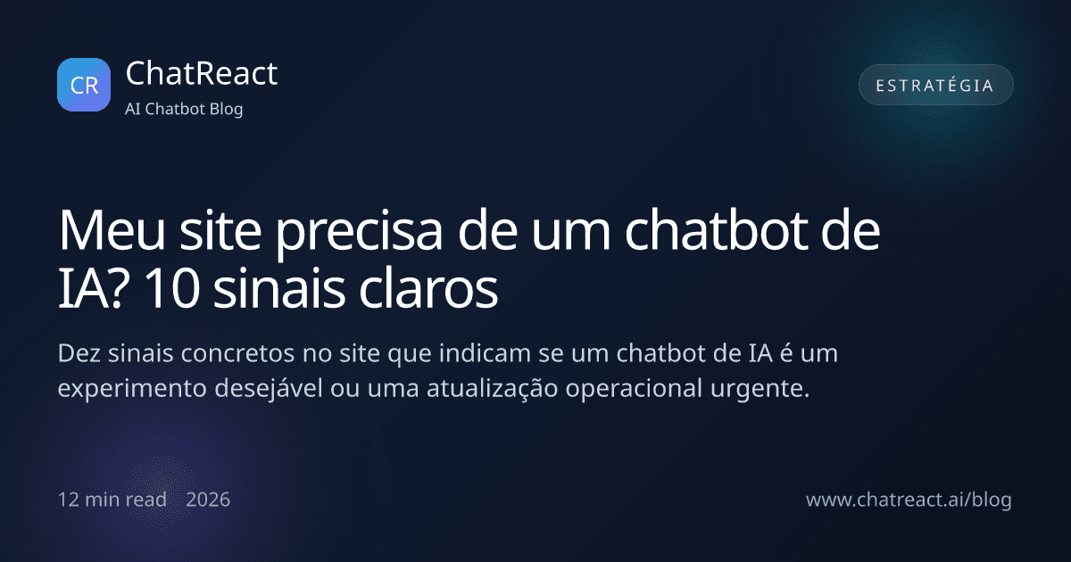 Ilustração do artigo "Meu site precisa de um chatbot de IA? 10 sinais claros"