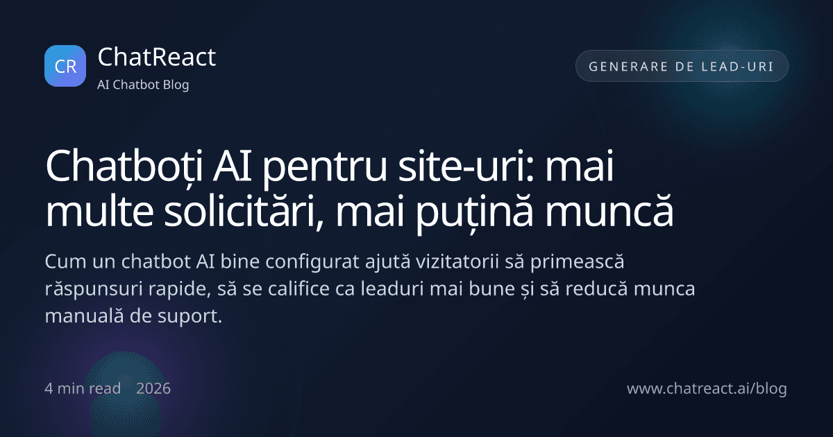 Ilustrație cu un chatbot AI de site care generează mai multe solicitări cu mai puțină muncă manuală