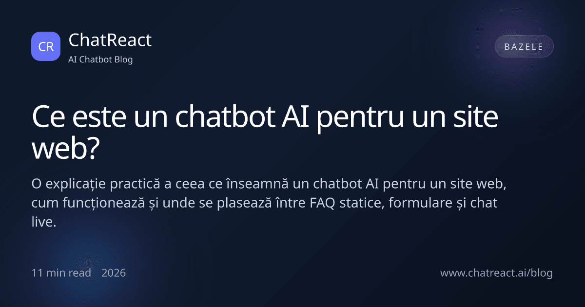 Ilustrație articol: Ce este un chatbot AI pentru un site web?