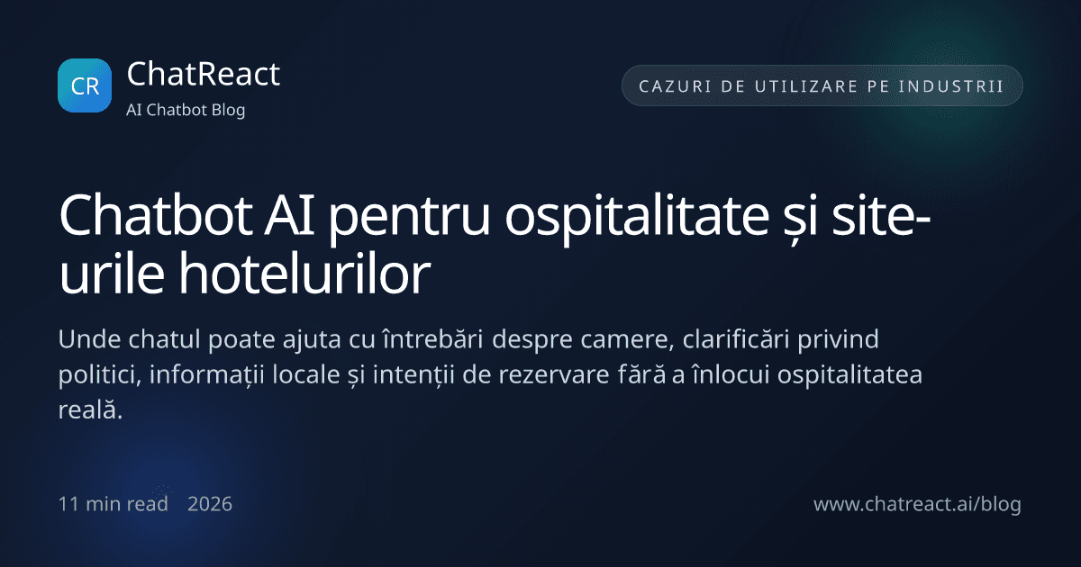 Ilustrație a articolului Chatbot AI pentru ospitalitate și site-urile hotelurilor