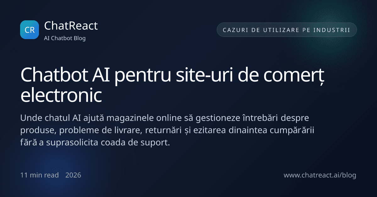 Ilustrație articol Chatbot AI pentru site-uri de comerț electronic