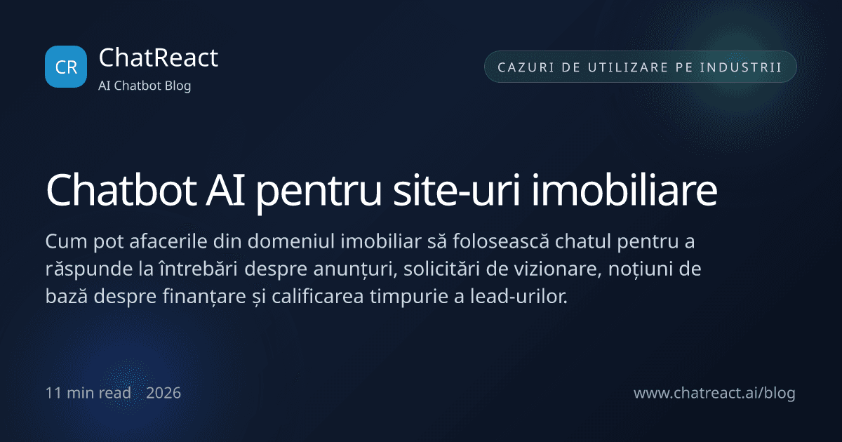 Ilustrație articol Chatbot AI pentru site-uri imobiliare