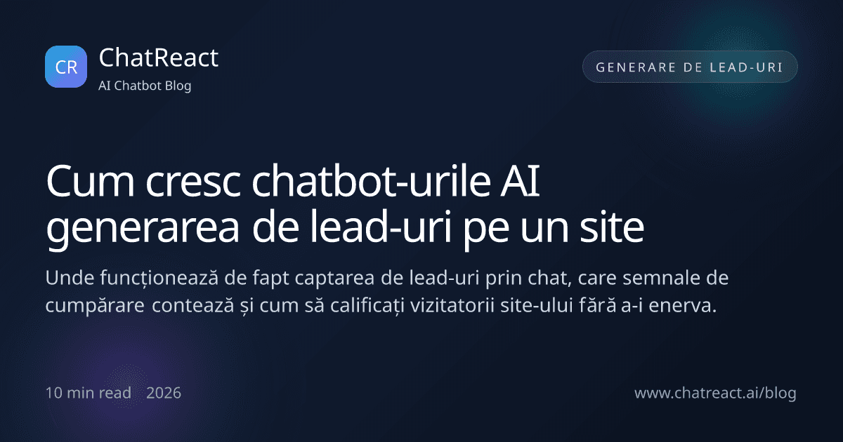 Ilustrație articol: Cum chatbot-urile AI cresc generarea de lead-uri pe un site