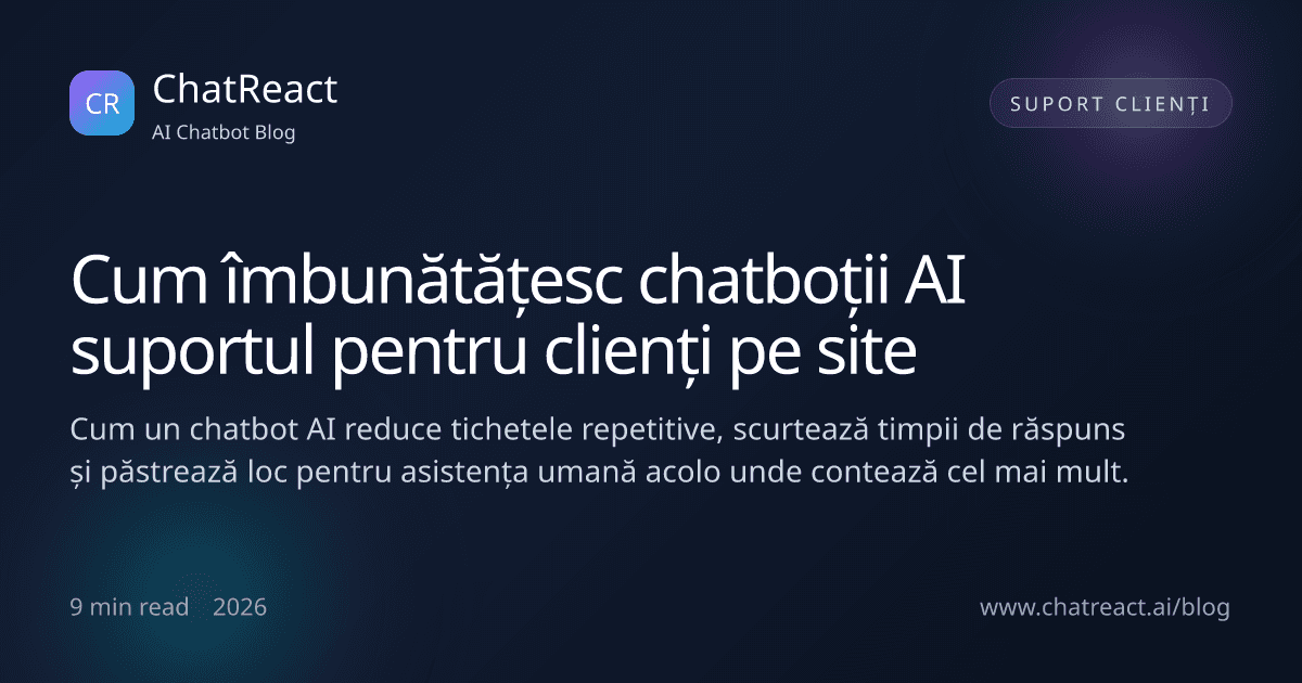 Ilustrație pentru articolul Cum îmbunătățesc chatboții AI suportul pentru clienți pe site